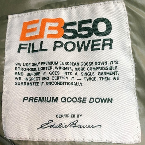 Retro 70s GorpCore Puffer Jacket Eddie Bauer 550 Goose Down Brown Red Size Small - Picture 5 of 8